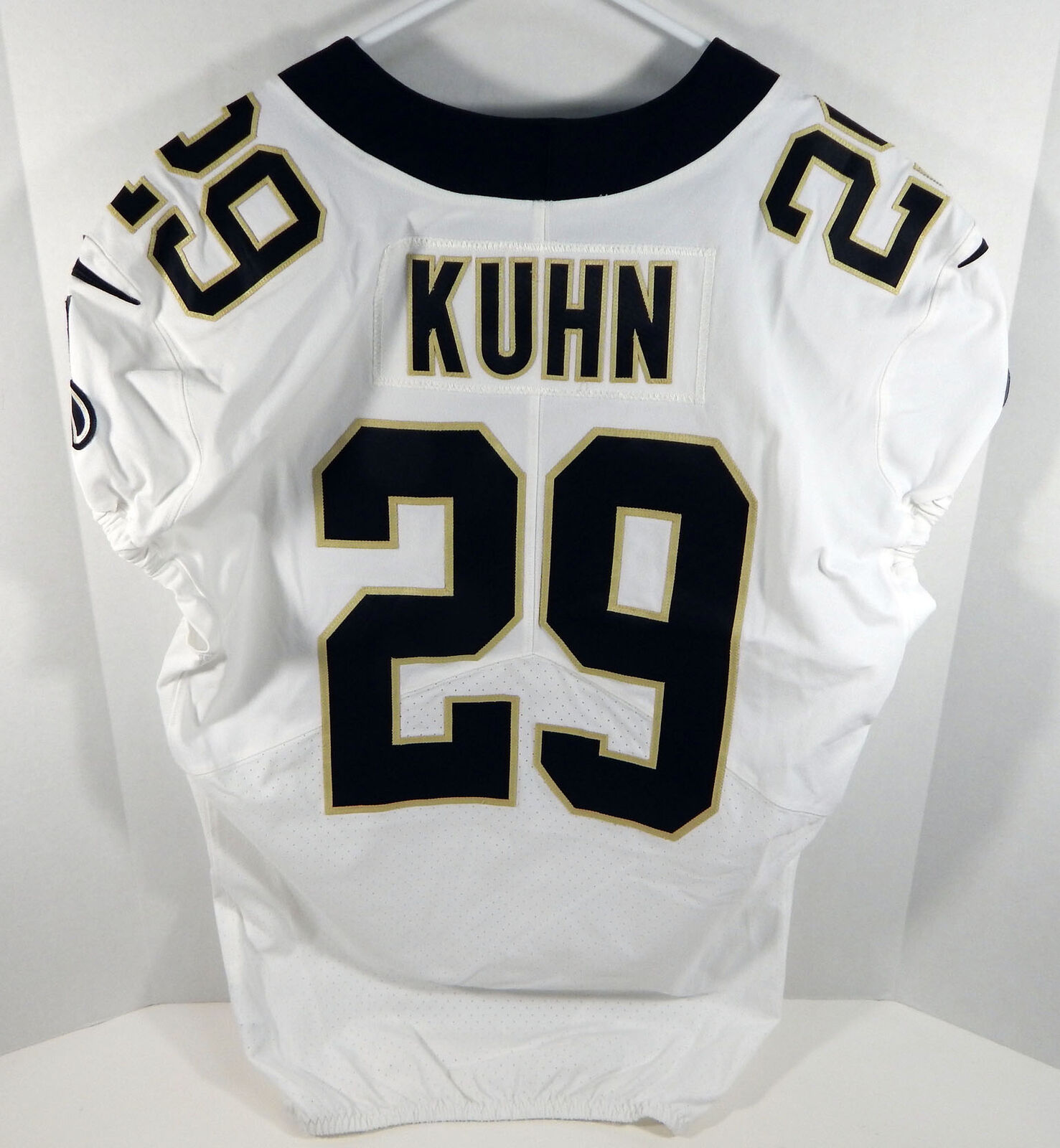 2017 New Orleans Saints John Kuhn #29 Game Issued White Jersey 042