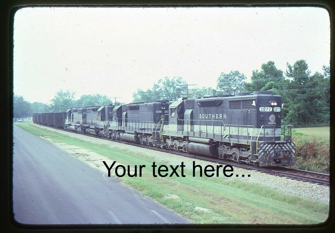 Y526 Orig Slide Southern 3072 Plus 3 On Hopper Train Barnesville, Ga 1978