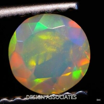 Ethiopian Welo Opal 7 Mm Round Multi Fire Faceted Calibrated All Natural