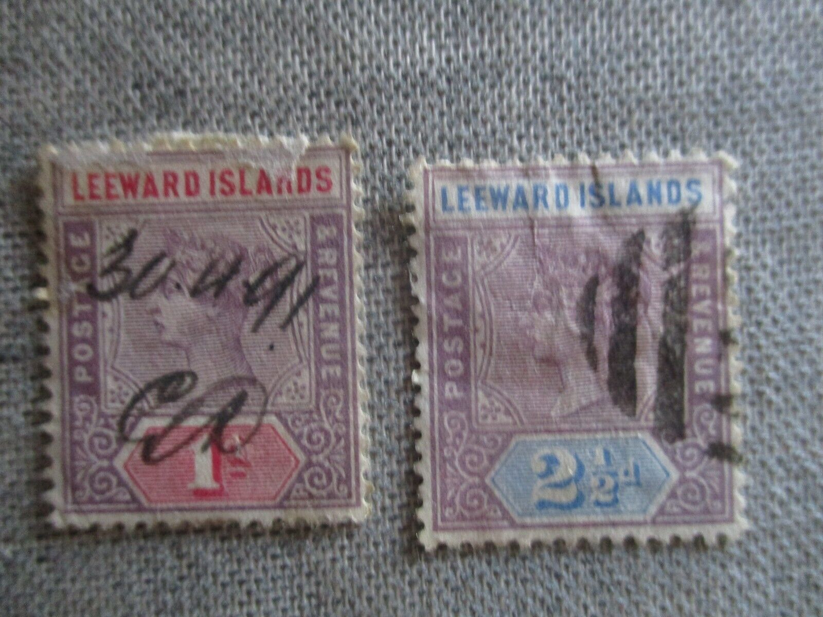 Leeward Islands, Scott#2-3, used