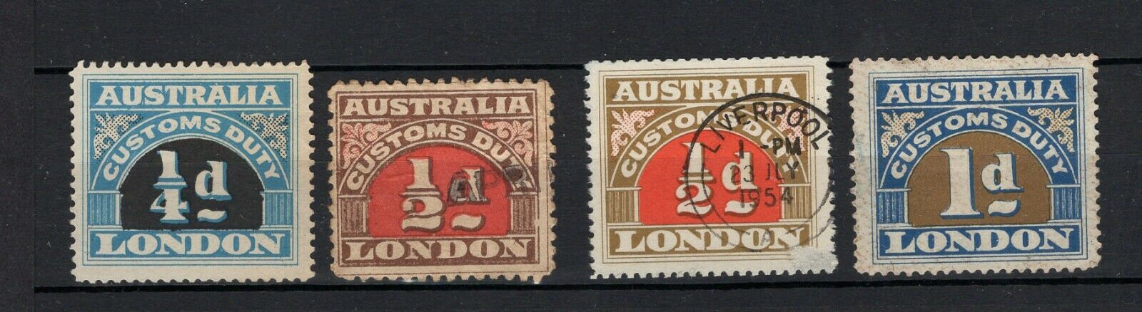 Australia Custom Duty Stamps Used/ Mng Revenue