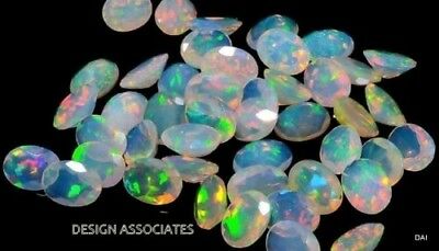 ETHIOPIAN WELO OPAL 7x5 MM OVAL MULTI FIRE FACETED CALIBRATED ALL NATURAL