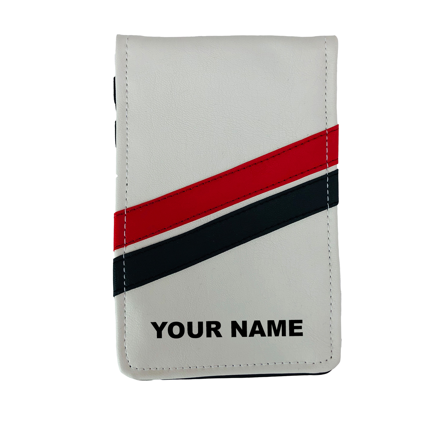 Name On Sunfish Leather Ace Golf Scorecard Yardage Book Holder Cover