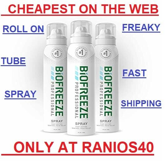 Variety Of Biofreeze Professional Roll On, Tube, Spray Real Freaky Fast Shipping