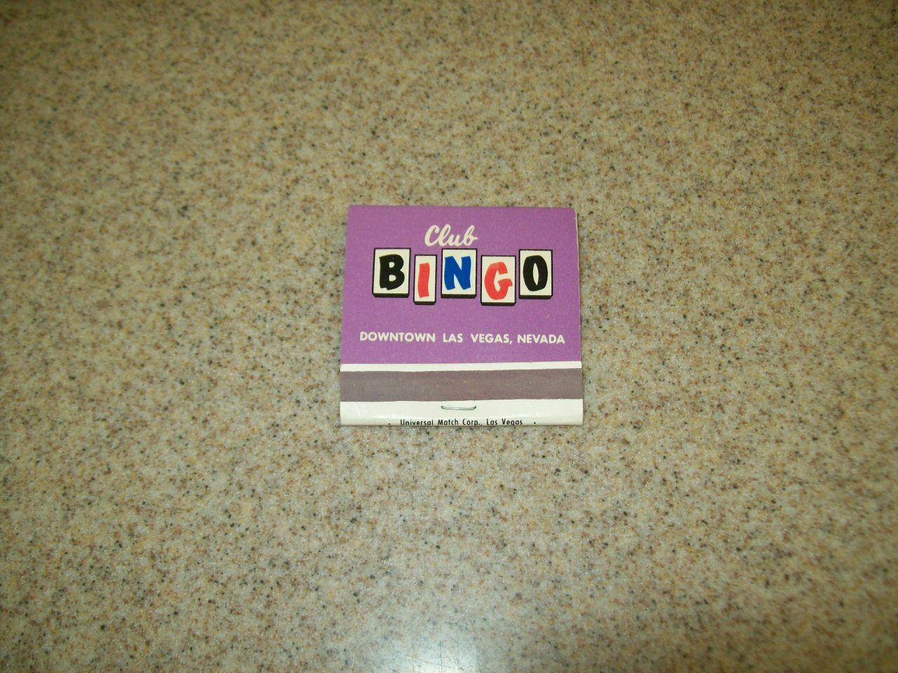 Vintage Club Bingo Las Vegas Nevada Matchbook
