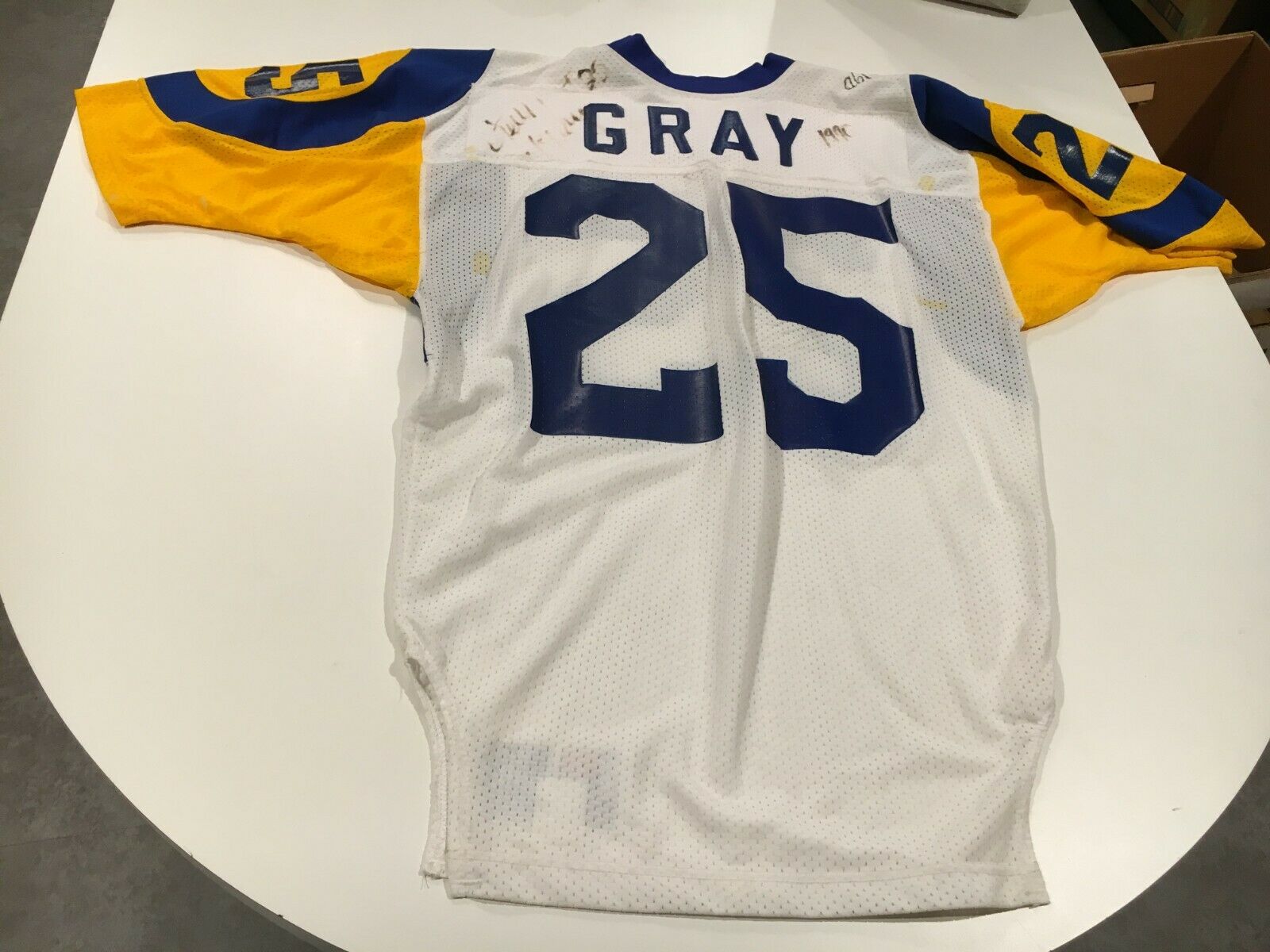 Original 1990 Jerry Gray Los Angeles Rams Nfl Football Signed, Game Worn Jersey