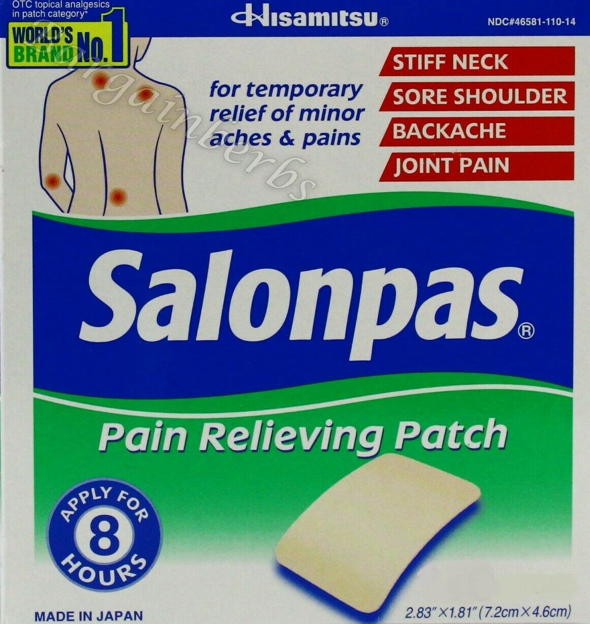 Salonpas Pain Relieving Patches New Sealed Free Shipping 20/40/60/80/100/120/140