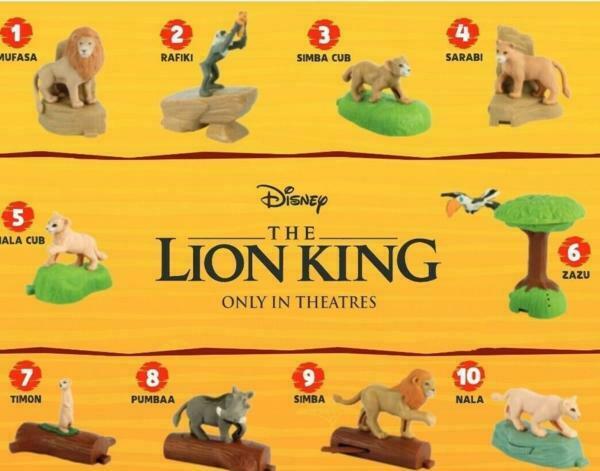 2019 Mcdonald's The Lion King Happy Meal Toys Choose Your Character Ships Now