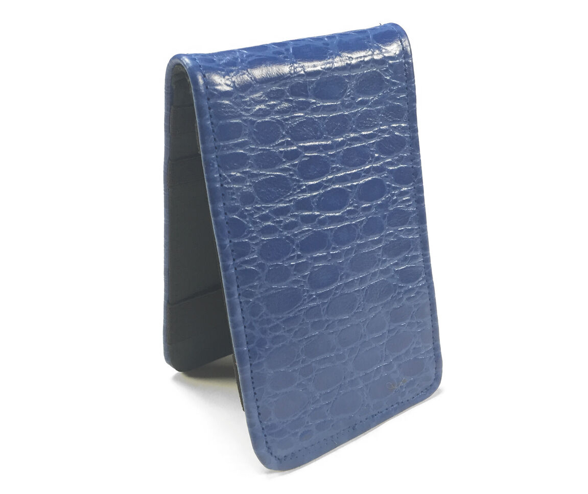 Sunfish Leather Golf Scorecard & Yardage Book Holder / Cover - Blue Croc