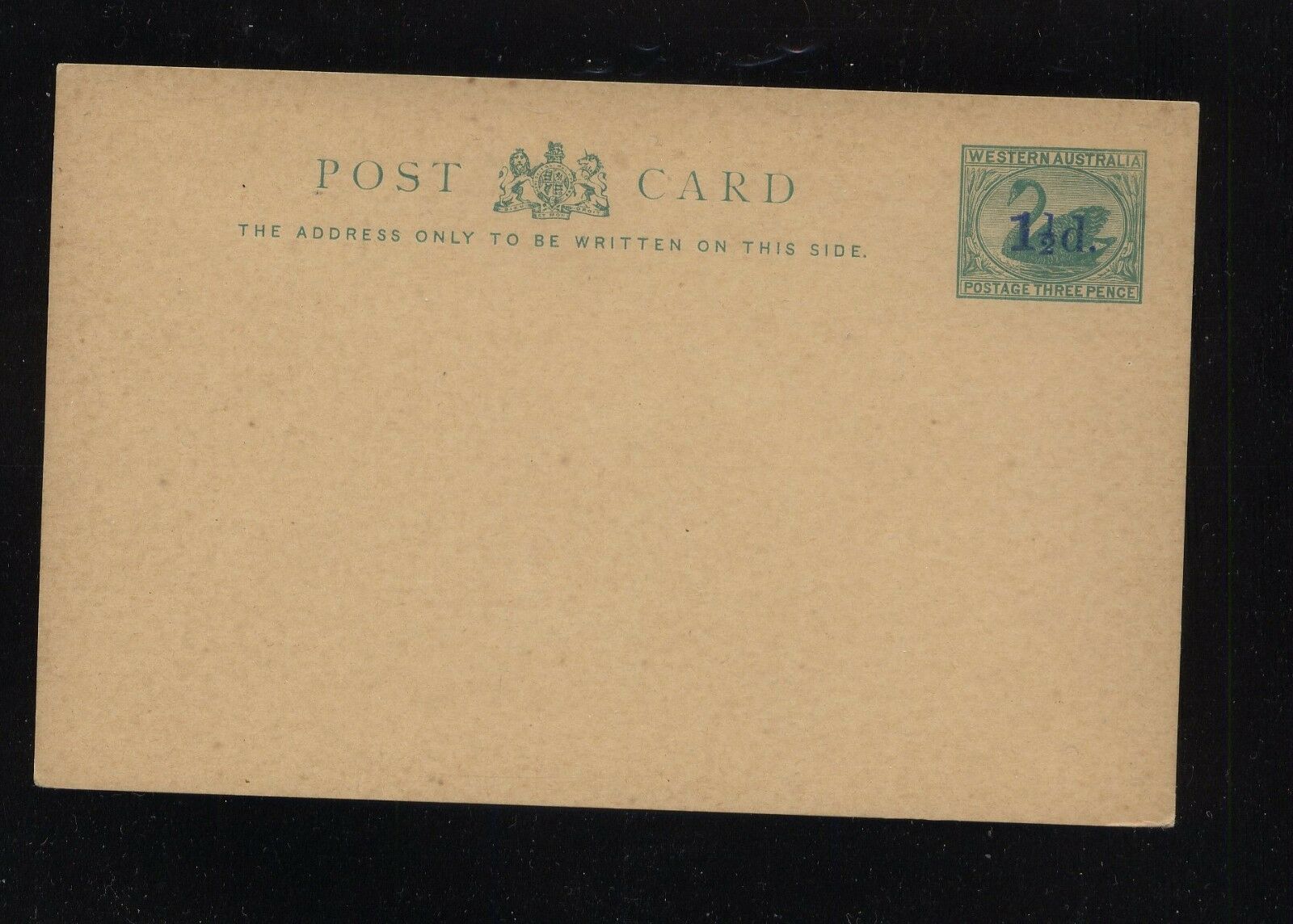 Western  Australia  Revalued  Postal  Card  Unused       Ms0121
