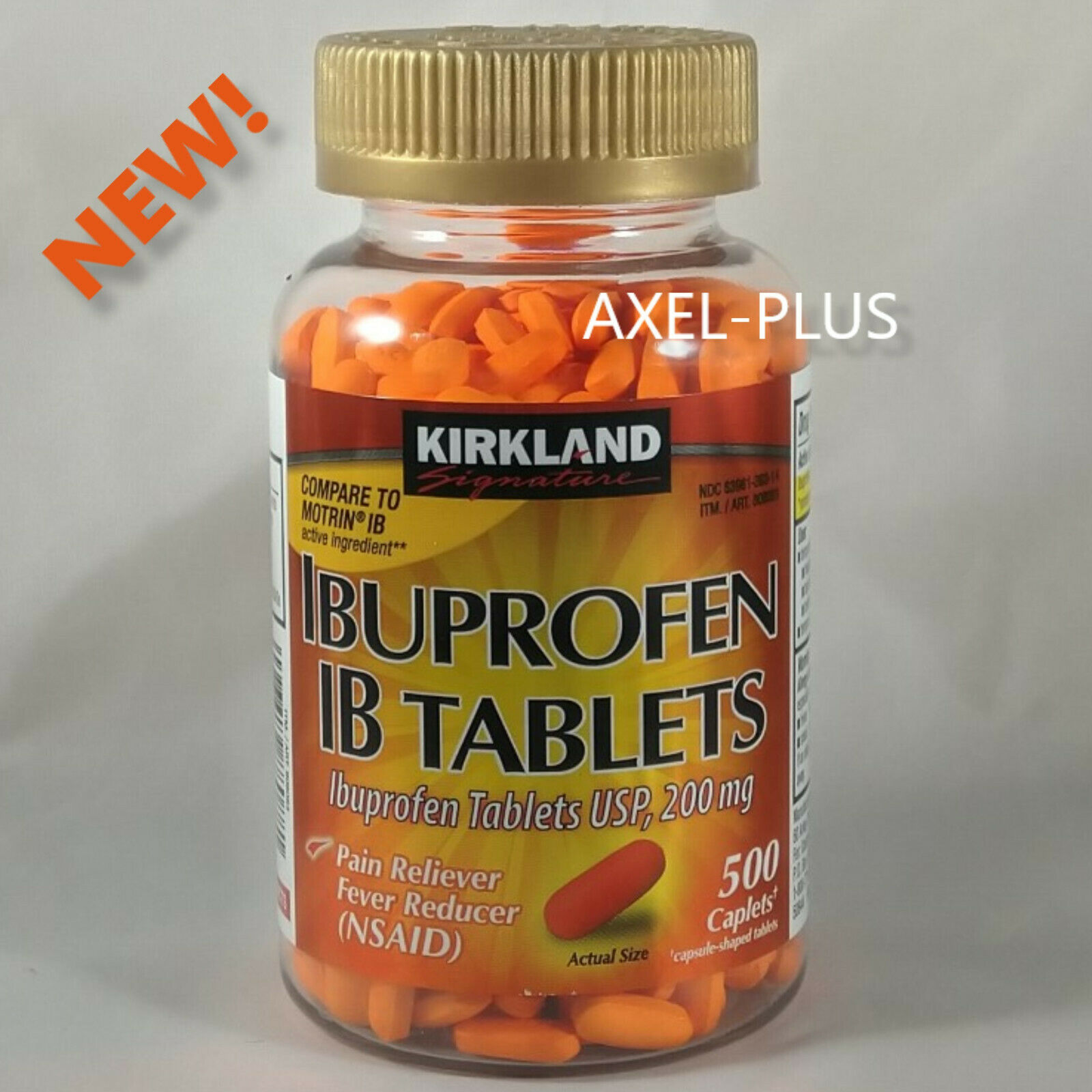 New! Kirkland Signature™ Ibuprofen 200 Mg Ib Tablets, 500 Caplets