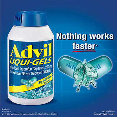 Advil Liqui-gels Solubilized Ibuprofen Capsules 200mg 120  Liqui-gels