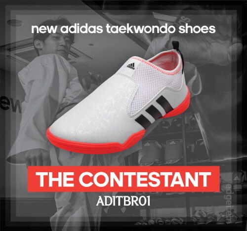 Adidas The Contestant Taekwondo Shoes Orange / White ADI-BRAS16 ADITBR01 TKD