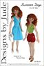 Summer Days Doll Clothes Sewing Pattern for 18