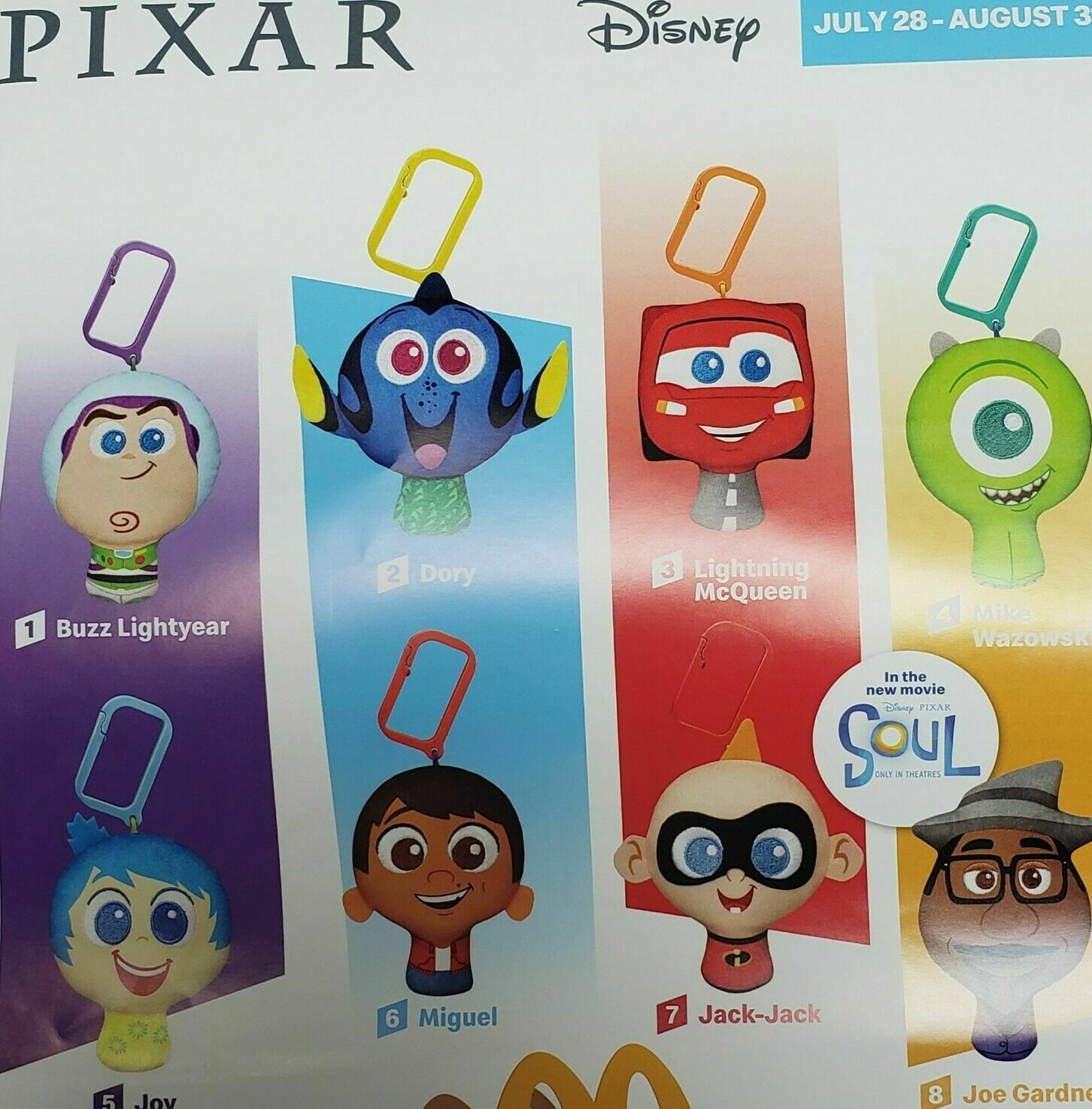 2020 Mcdonald's Disney Pixar Celebration 20th Happy Meal Toys Choose Toy Or Set
