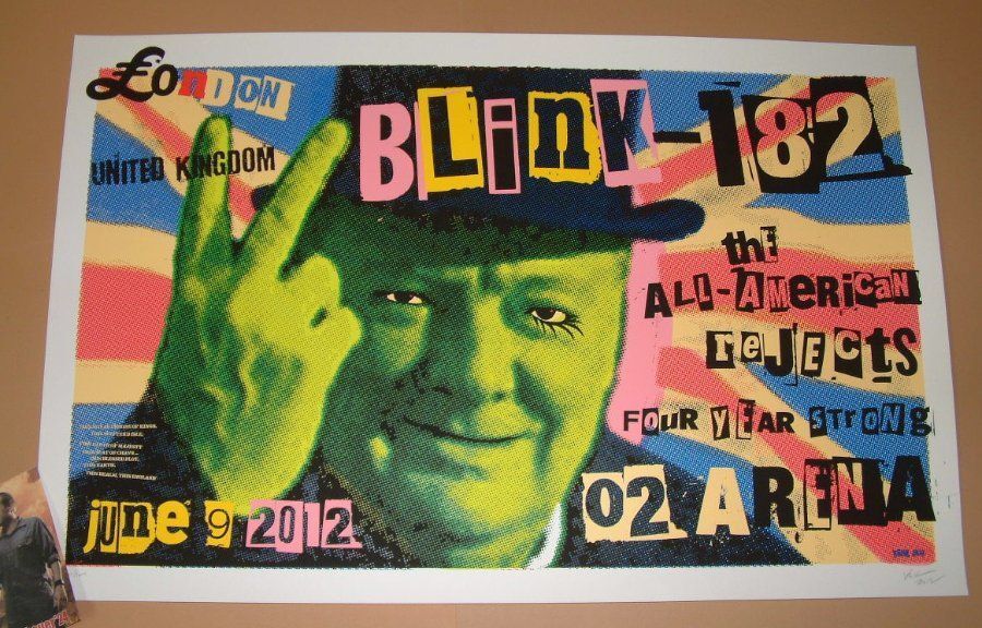 blink 182 Frank Kozik London England Poster Print Signed Numbered Art 2012