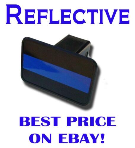 Police Thin Blue Line Hitch Cover - Reflective - Plus Free Bonus Decal!!!