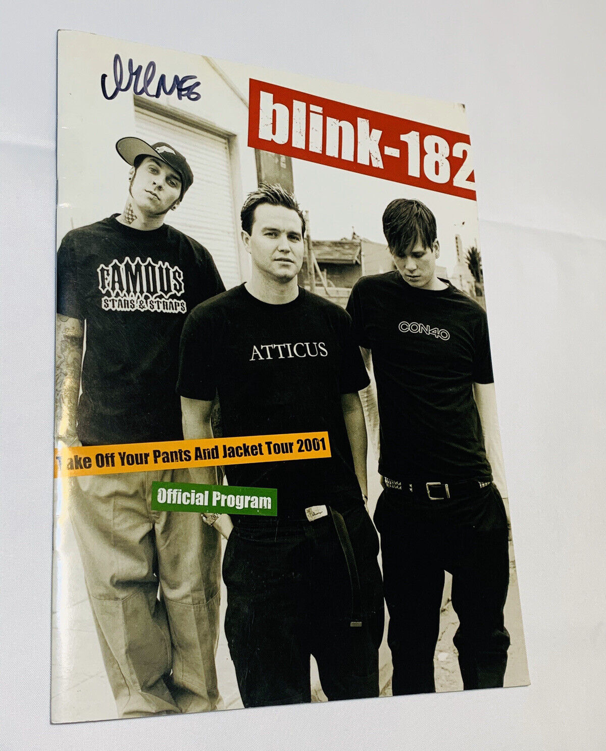 BLINK-182 2001 Take Off Your Pants & Jacket Tour Program Book SIGNED IAN GRUSHKA