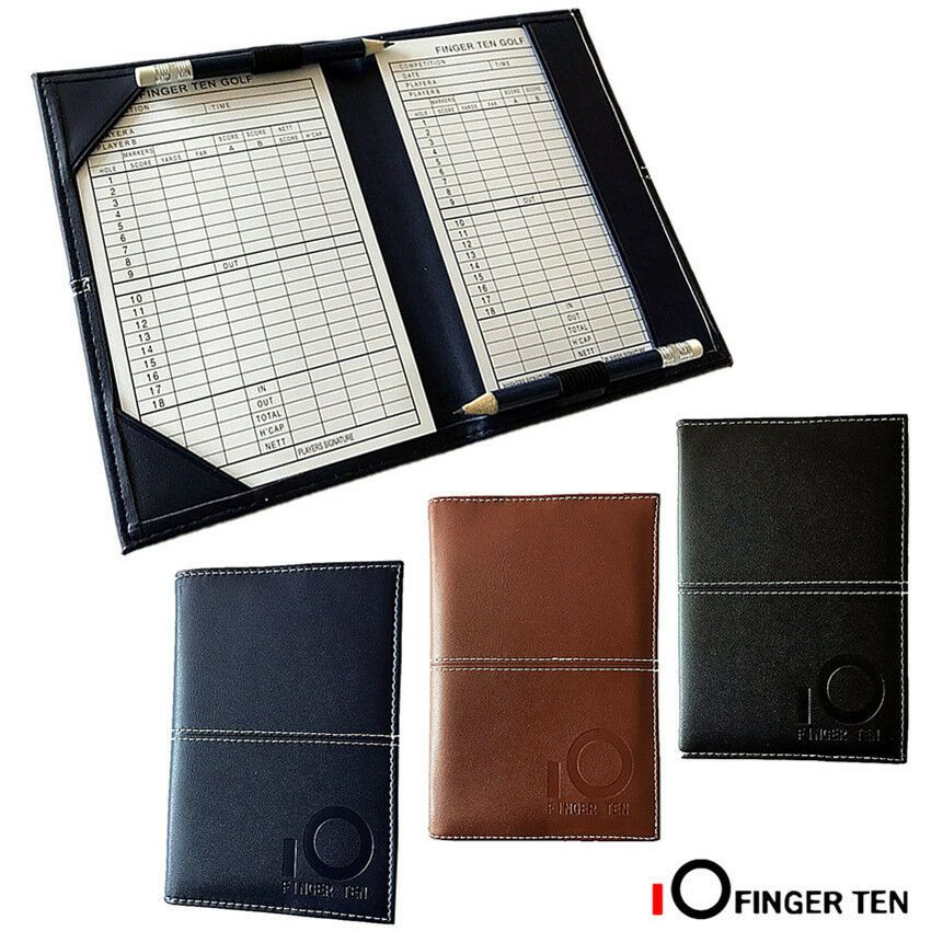 Golf Scorecard Holder Leather Yardage Book Cover Sunfish With 2 Pcs Score Sheets